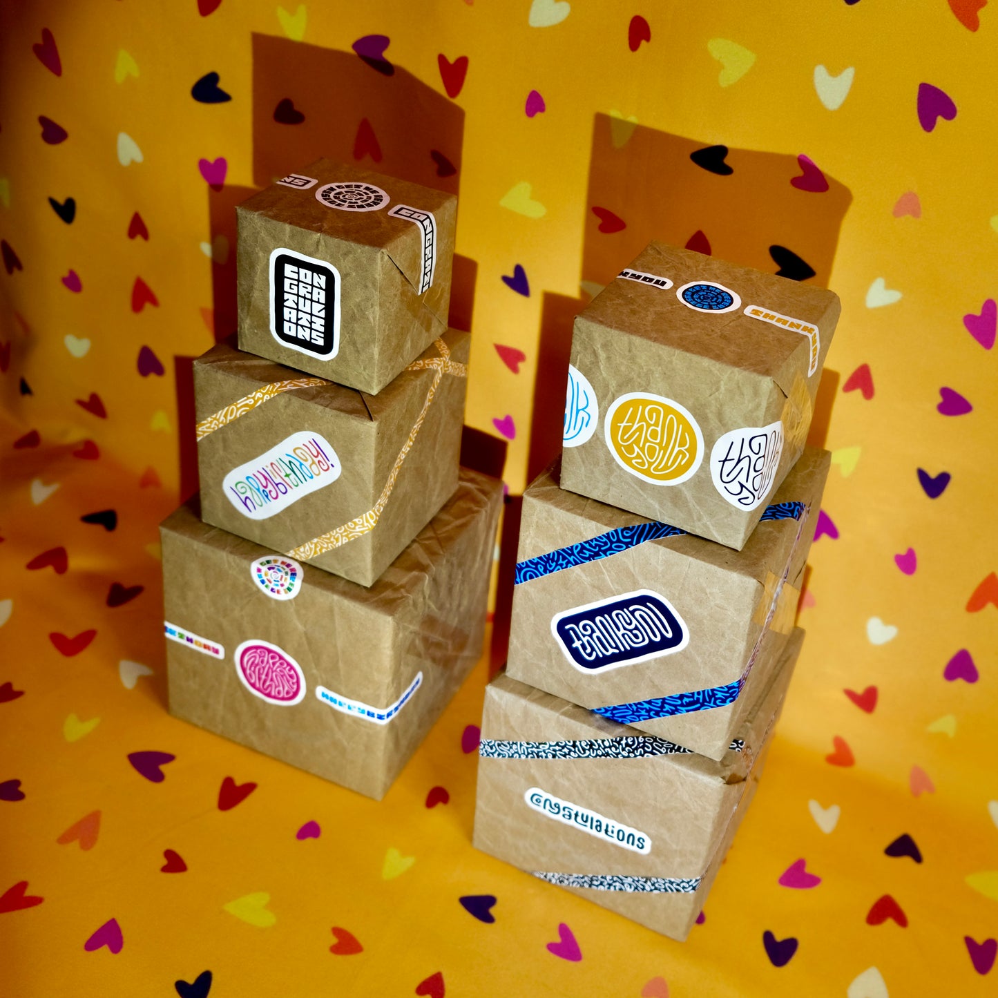 Thank You Gift Stickers in Midnight