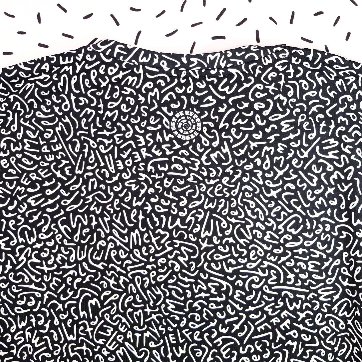 LMRM Letter Pattern B&W Recycled Crewneck Sweatshirt