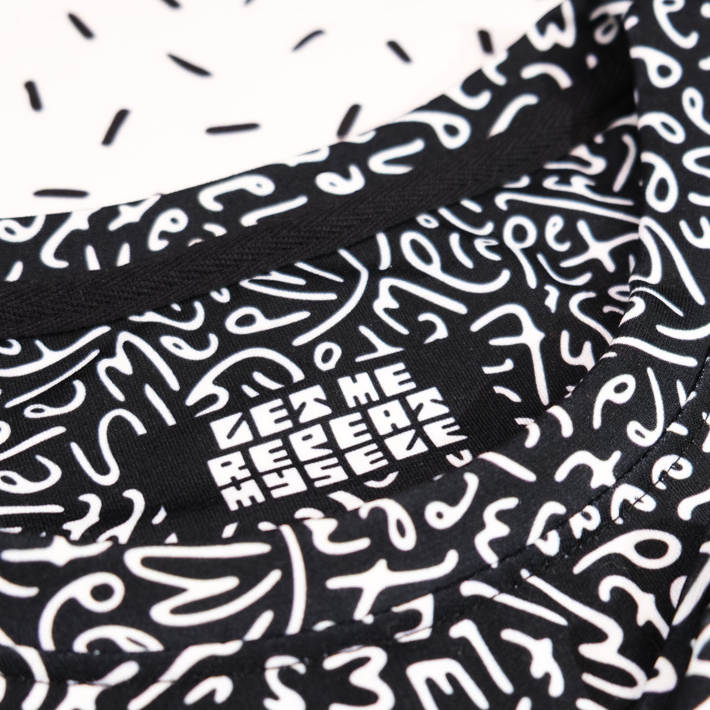 LMRM Letter Pattern B&W Recycled Crewneck Sweatshirt