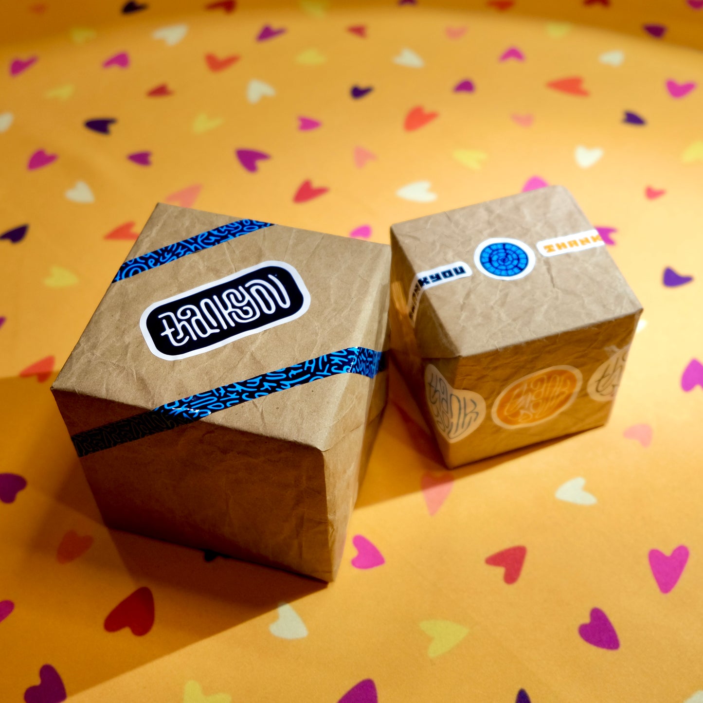 Thank You Gift Stickers in Midnight
