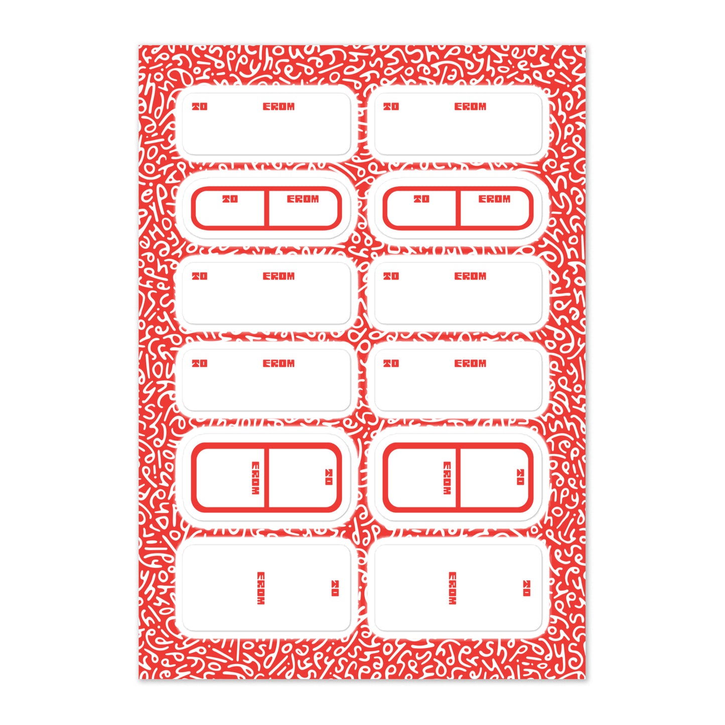 Holiday Gift Stickers in Red