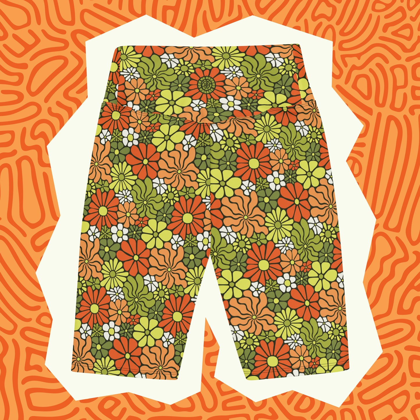 LOVE Groovy Flowers Bike Shorts in Retro