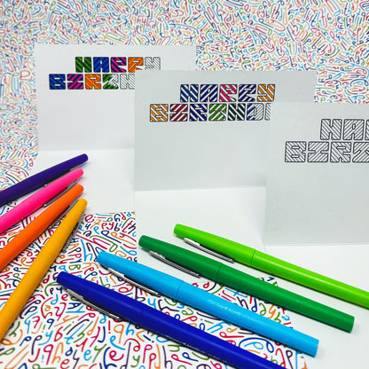 Happy Birthday Greeting Card: Sprinkles in Rainbow with Color-Me-In Inside