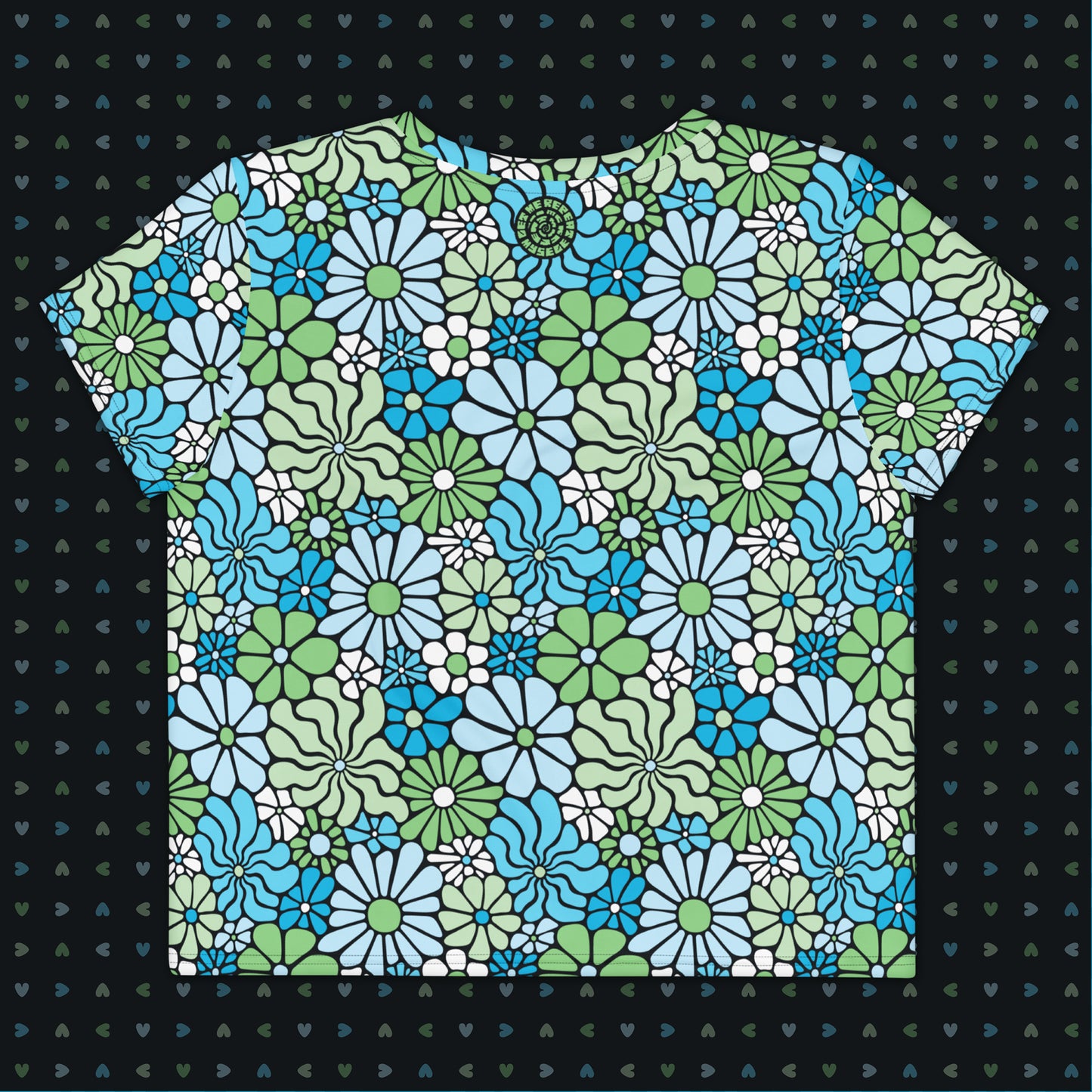 LOVE Groovy Flowers Crop Tee in Earth