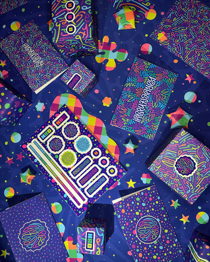 Happy Birthday Letter Pattern Wrapping Paper in Disco