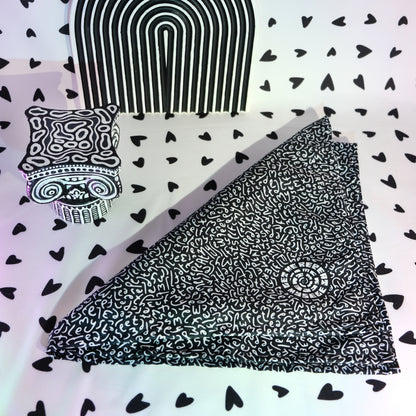 LMRM Letter Pattern B&W Bandana