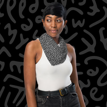 LMRM Letter Pattern B&W Bandana