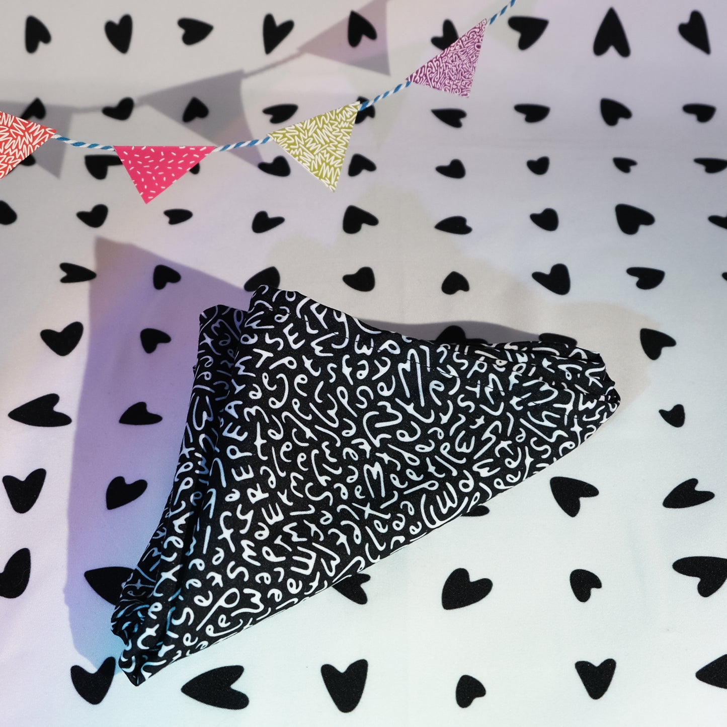 LMRM Letter Pattern B&W Bandana