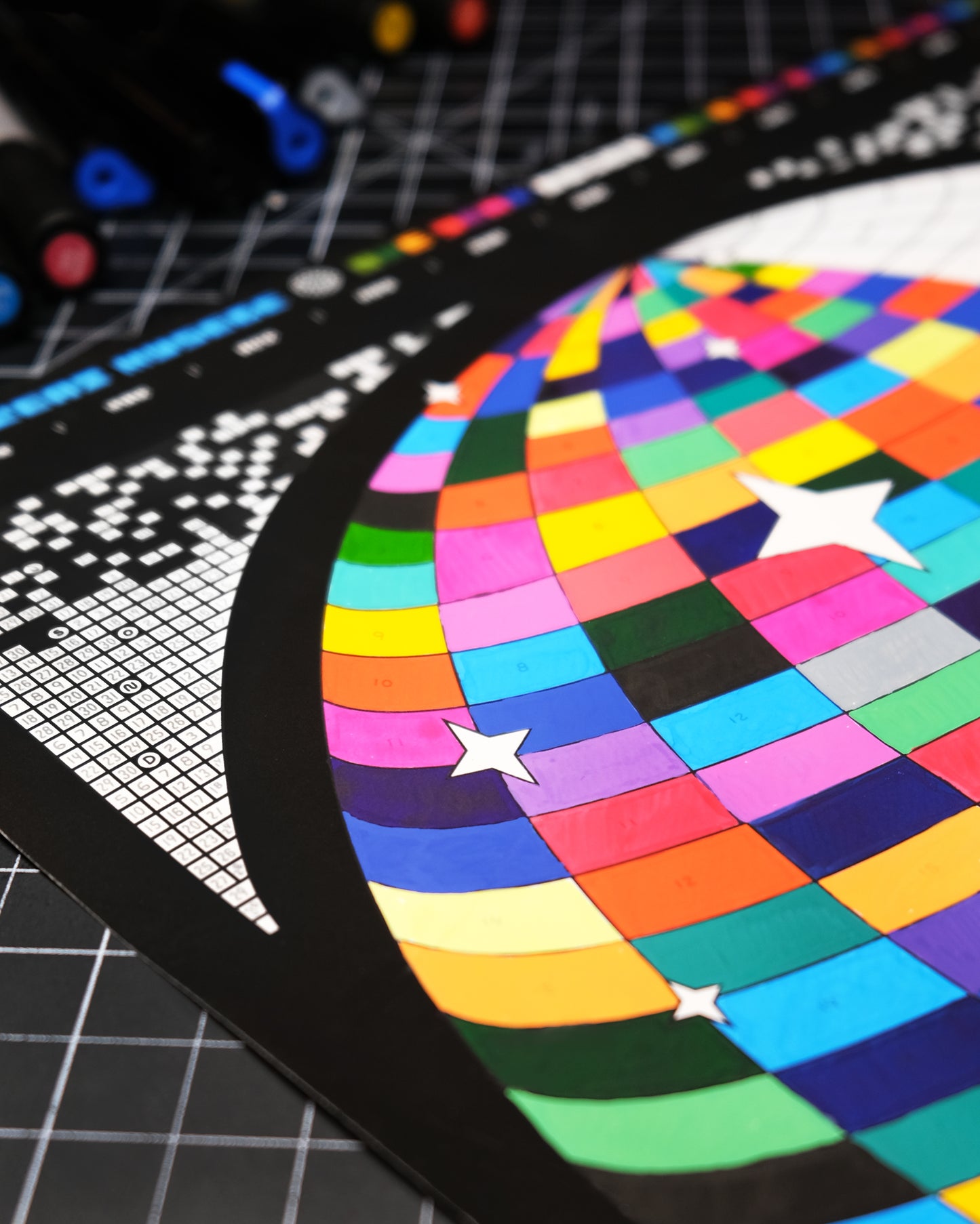 Disco Ball One Year Mood & Activity Calendar: Customizable Art Print with Daily Tracker Stars
