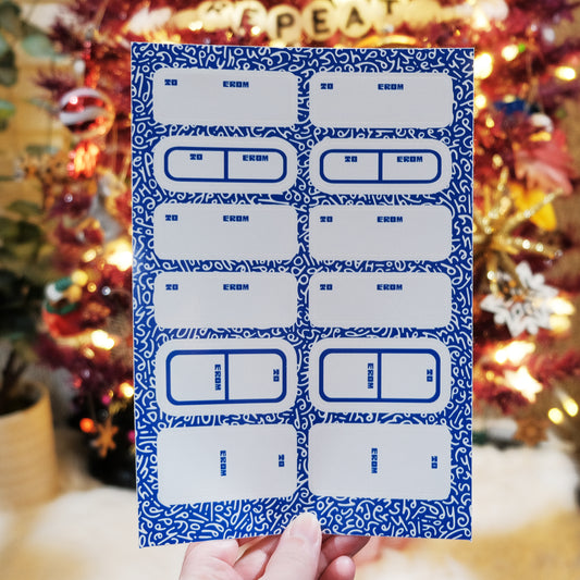 Holiday Gift Stickers in Blue