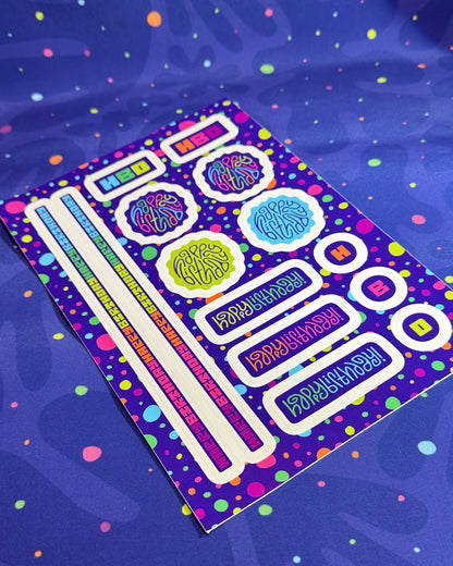 Happy Birthday Gift Stickers in Disco