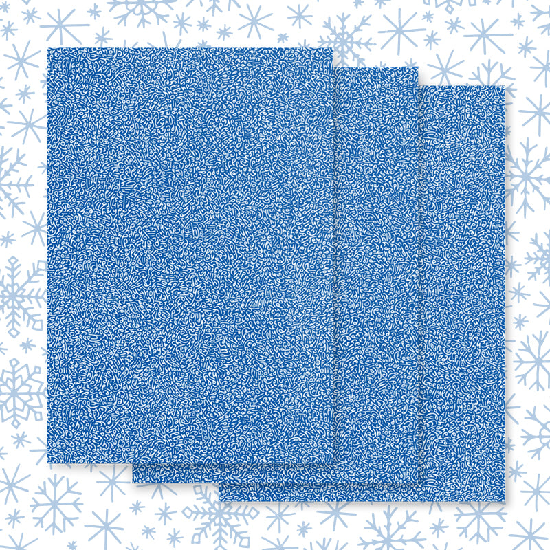 Happy Holidays Letter Pattern Wrapping Paper: Blue Letters x3