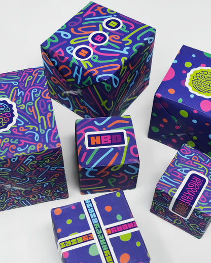 Happy Birthday Letter Pattern Wrapping Paper in Disco