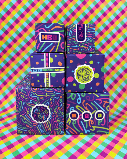Happy Birthday Letter Pattern Wrapping Paper in Disco