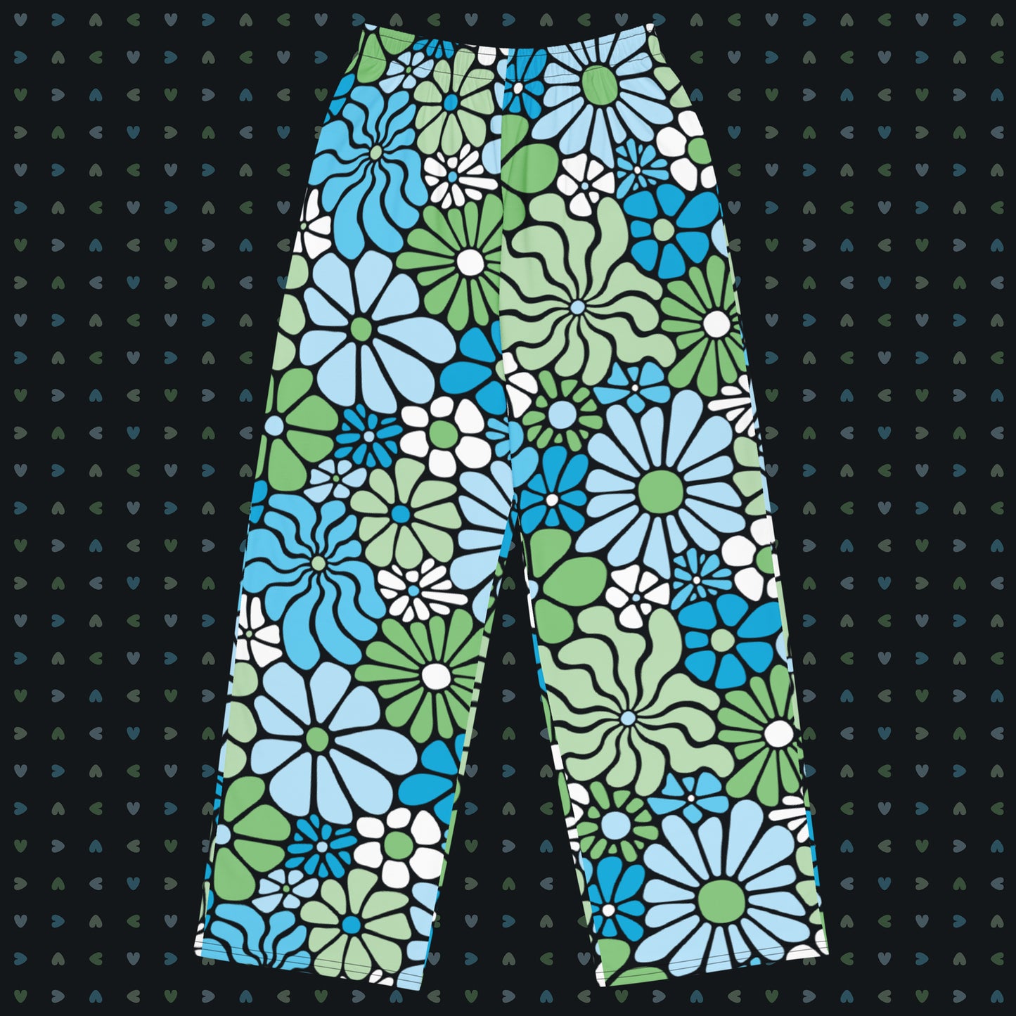 LOVE Groovy Flowers Wide-Leg Pants in Earth