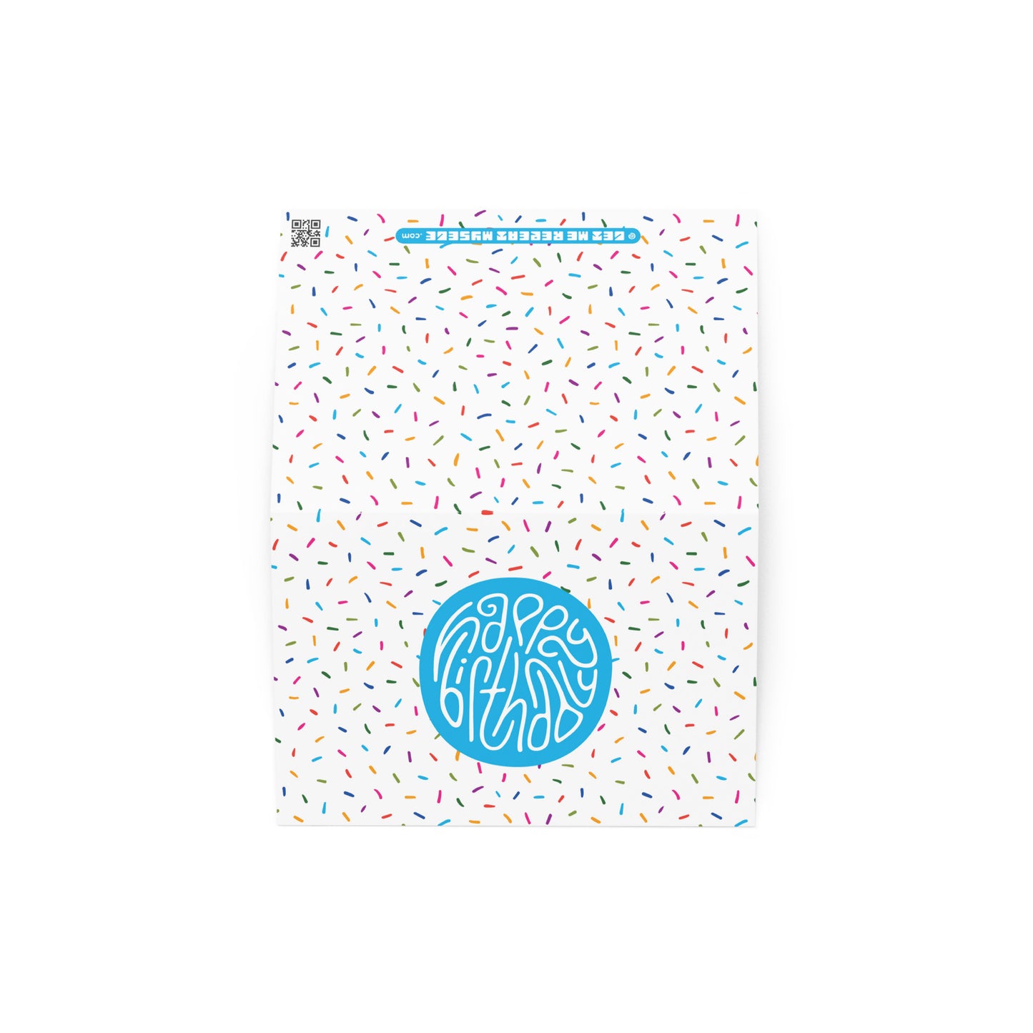 Happy Birthday Greeting Card: Sprinkles in Rainbow with Color-Me-In Inside