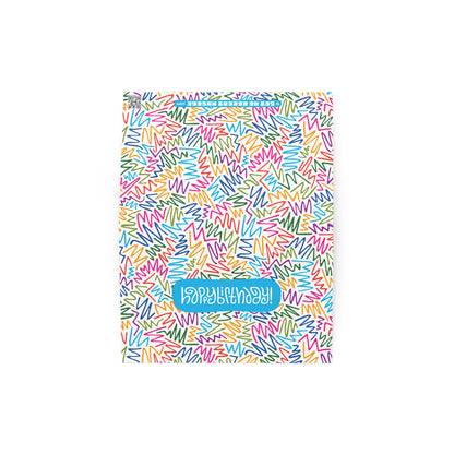 Happy Birthday Greeting Card: Zig Zag in Rainbow with Color-Me-In Inside