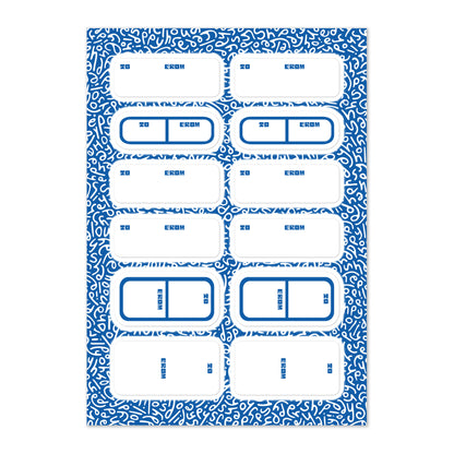 Holiday Gift Stickers in Blue