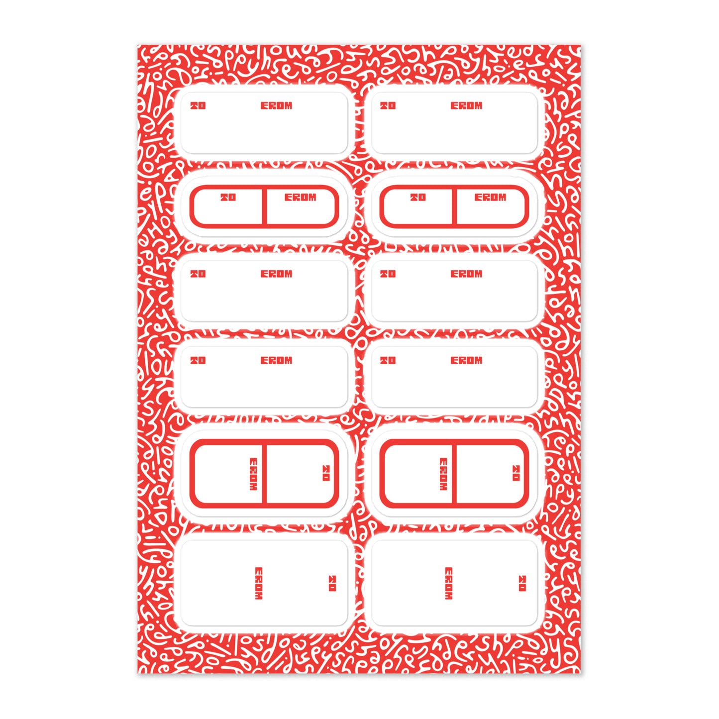 Holiday Gift Stickers in Red