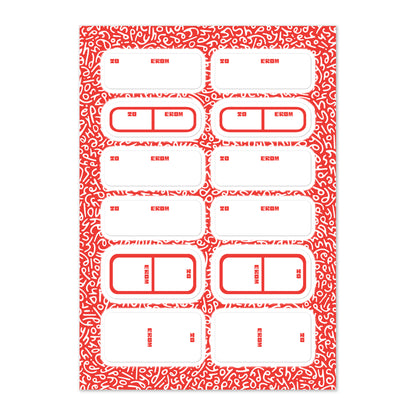 Holiday Gift Stickers in Red