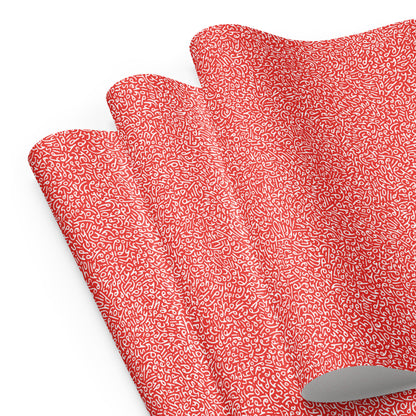 Happy Holidays Letter Pattern Wrapping Paper: Red Letters x3