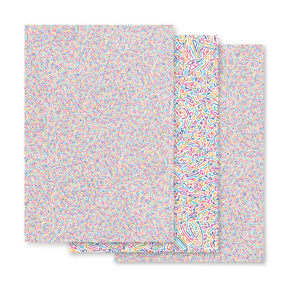 Happy Birthday Letter Pattern Wrapping Paper in Rainbow